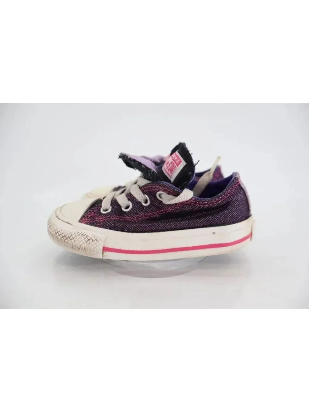 Converse Chuck Taylor All Star Double Tongue Low Top Toddler Size 6 Red Girl